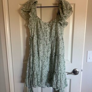 Miami Green and White Floral dress